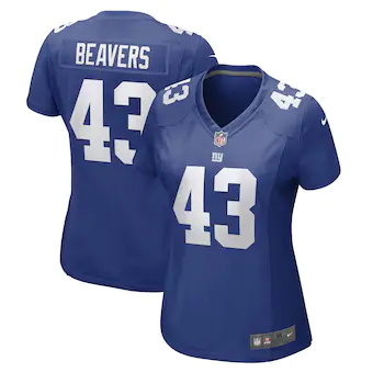 womens nike darrian beavers royal new york giants game play